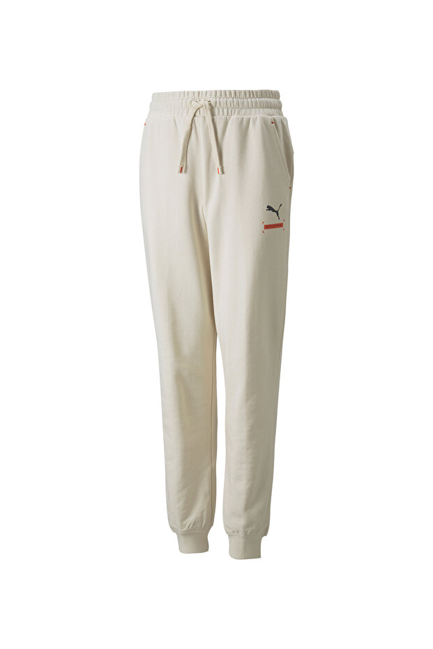 Graphic Drawstring Pants - White - 1