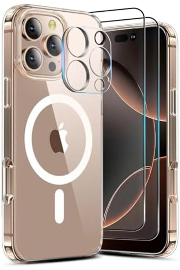 4 in 1 Bundle Magnetic Case for iPhone 16 Pro Max [Compatible with MagSafe]+ Tempered Glass