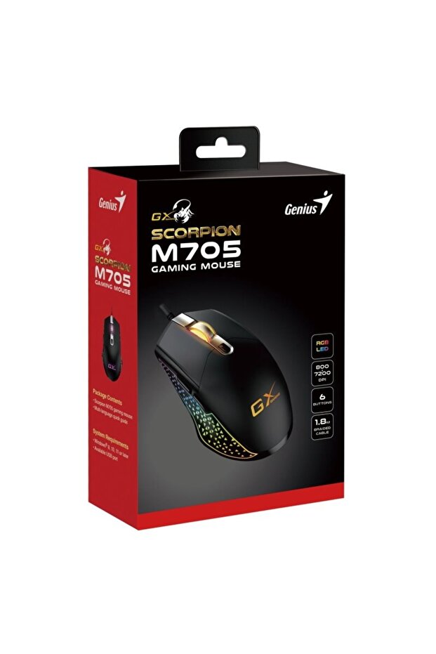 Herná myš GX SCORPION M705, čierna - 6