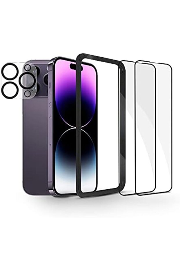 iPhone 14 Pro Max 6.7" Lens Protector |Tempered Glass |4 Pack | Black