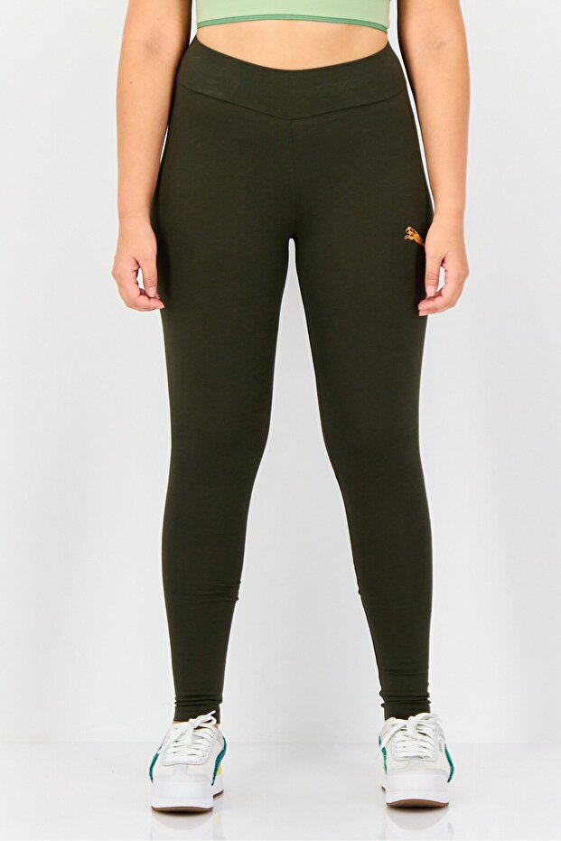 Women Tight Fit Training Leggings, Dark Olive