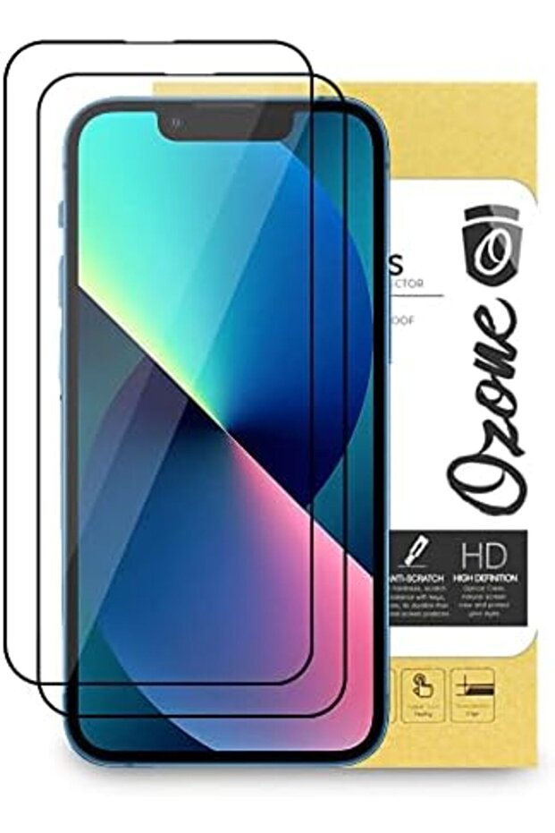 iPhone 13 Mini Screen Protector | Tempered Glass Protector | Black |Pack of 2