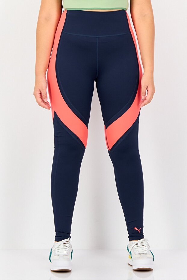 Women Sportswear Fit Training Leggings, Navy Blue
