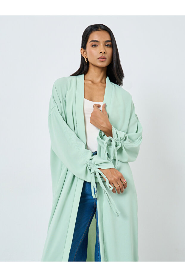 كيمونو مفتوح من الأمام بأكمام مكشكشة - 2