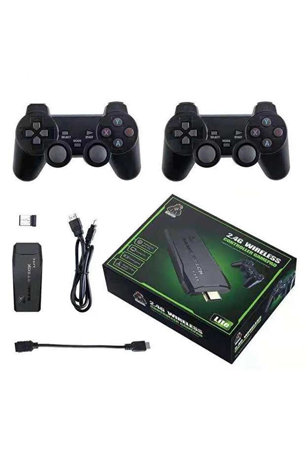 1Tech SH-G02 wireless console, 10,000 built-in games, two wireless joysticks, 4K, 2.4 GHz - 3