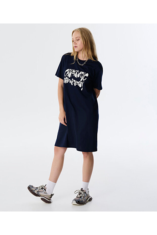 SLOGANLI PENYE ELBİSE - 6