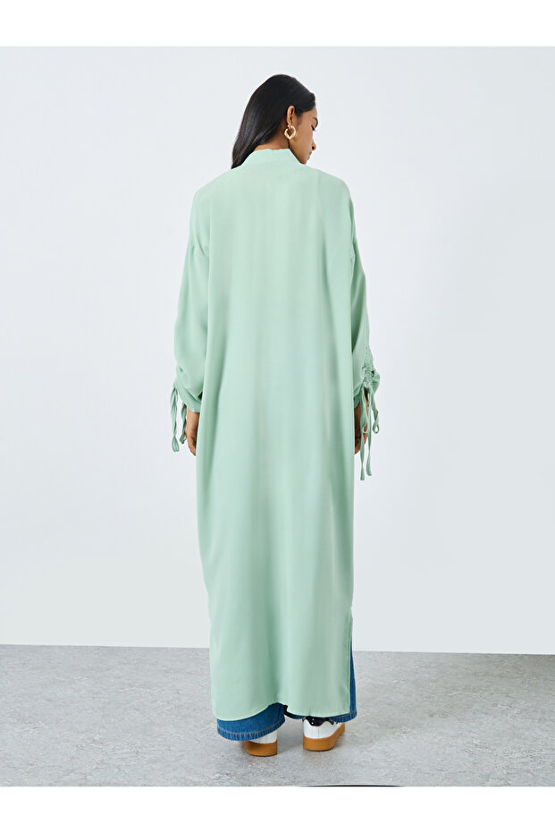 كيمونو مفتوح من الأمام بأكمام مكشكشة - 4