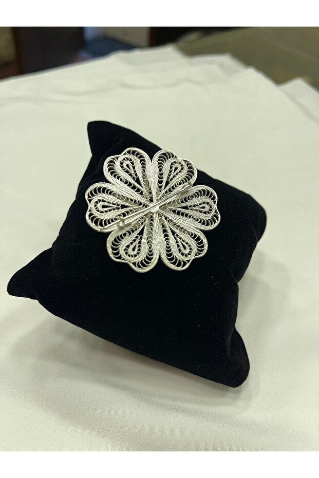 Gümüş Telkari Broş - 1