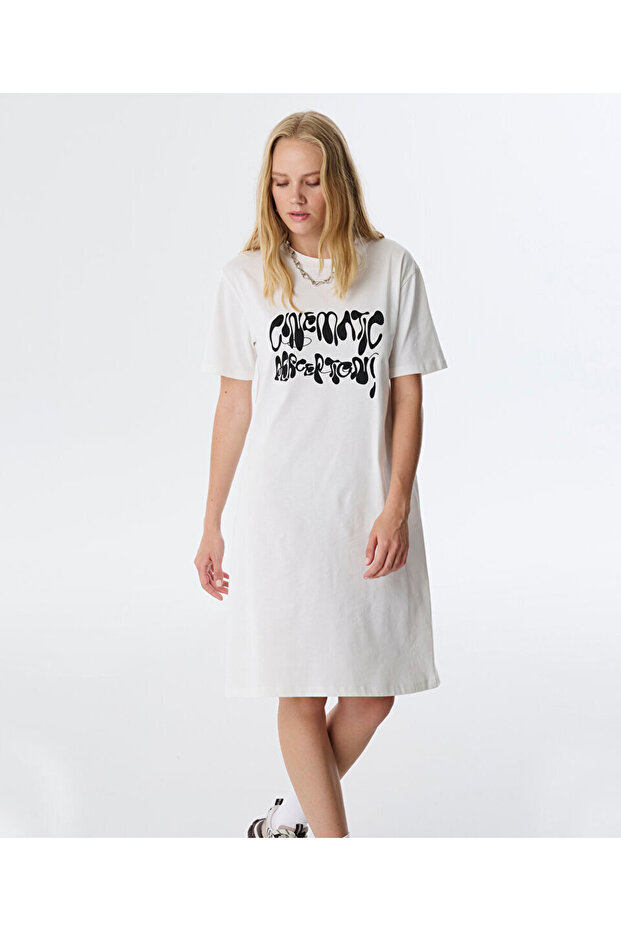 SLOGANLI PENYE ELBİSE - 5