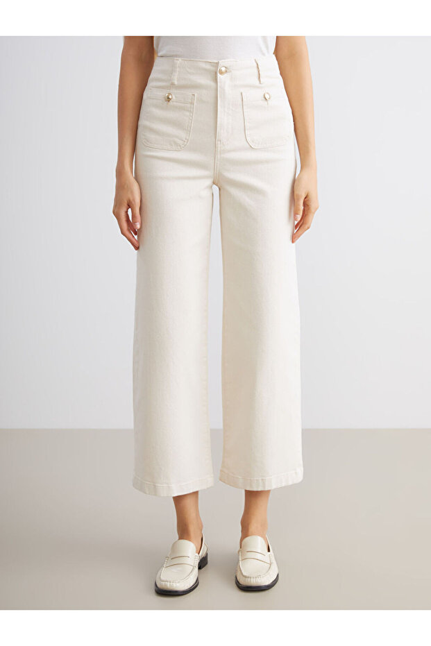 Shining Store'dan Işıltılı Seçimler | Wideleg Kadın Jean Pantolon - 3