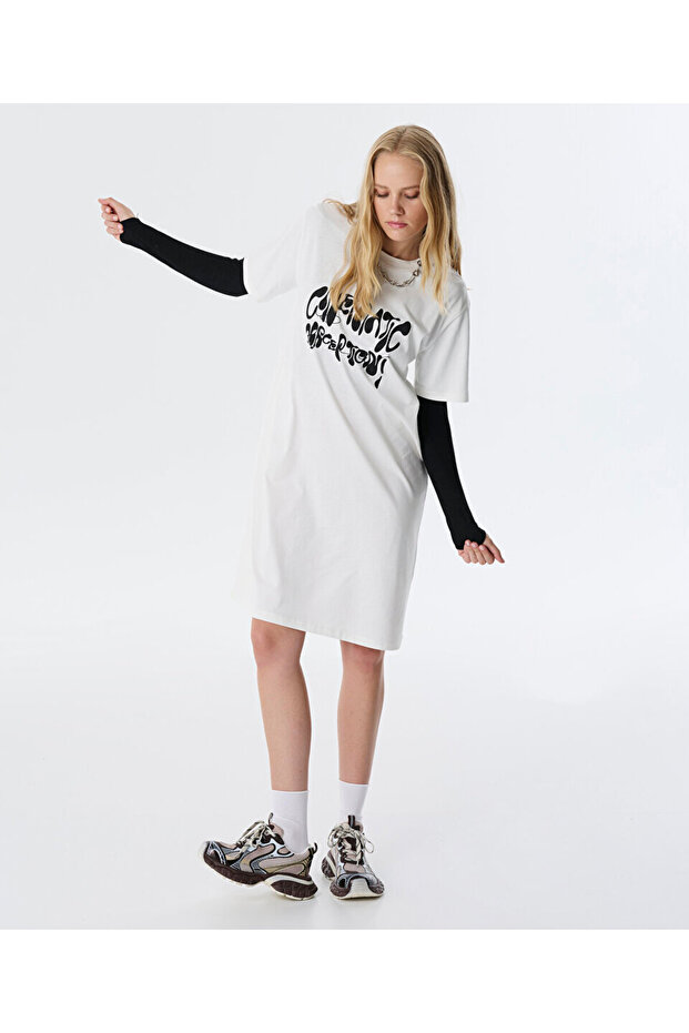 SLOGANLI PENYE ELBİSE - 1