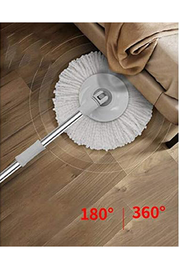 Set of 2 mop refills for rotating head with diameter 16 cm, mop outer diameter 32cm white - 3