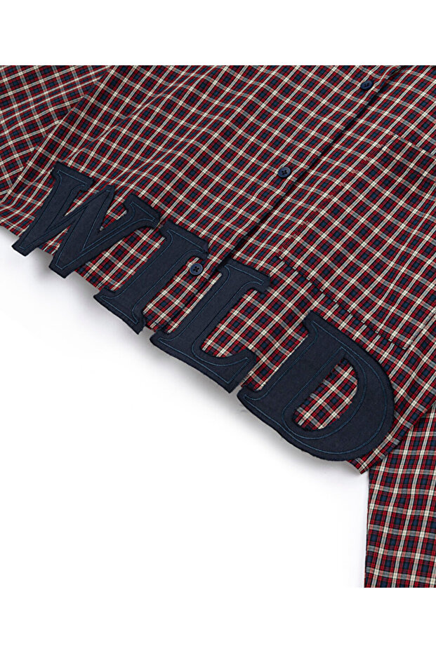 PATCH'Lİ EKOSE DESEN GÖMLEK - 4