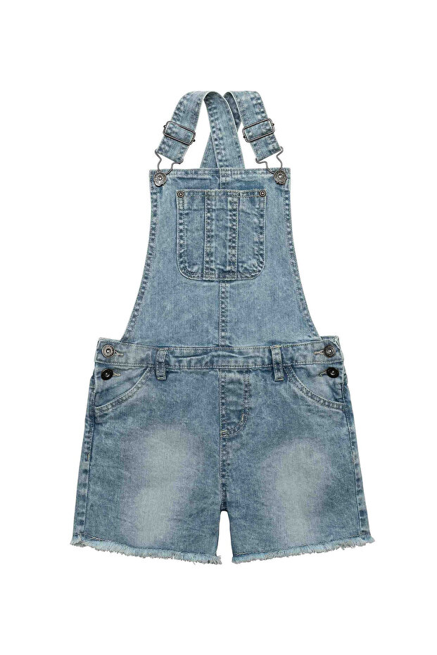 - Denim Short Dungaree -Light denim
