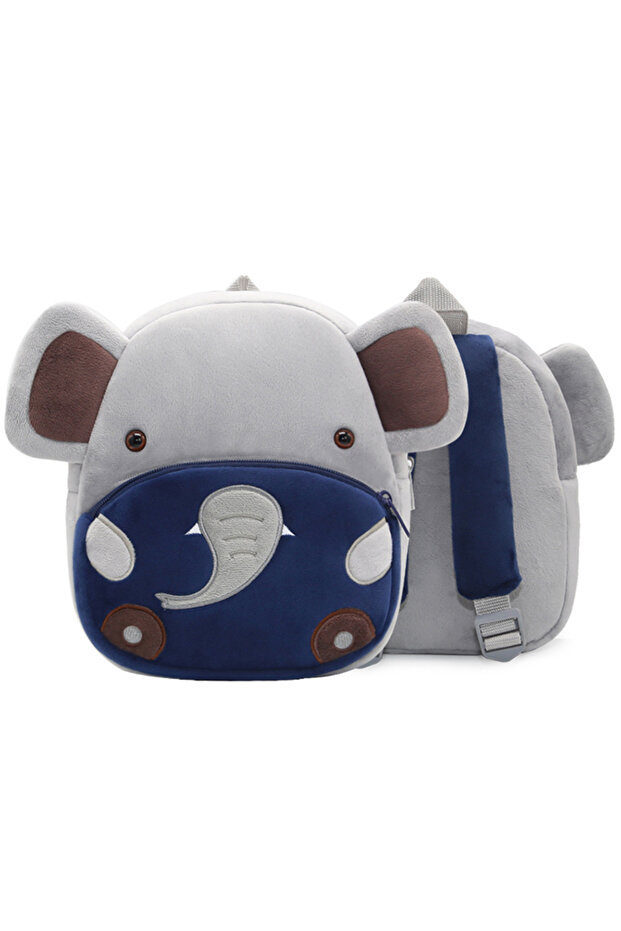 Elephant Boys Girls Backpack Cute Animal Elephant Children Plush Backpack Kindergarten School Bag