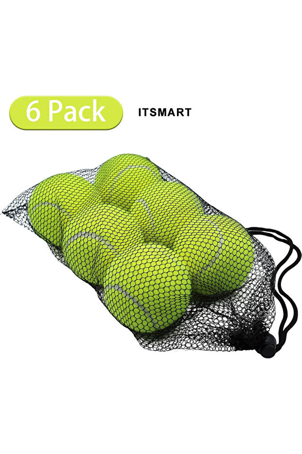 6PCS 6/12 Pack Tennis Balls for Beginner High Elasticity Practice Tennis Balls with Mesh Bag for Pet