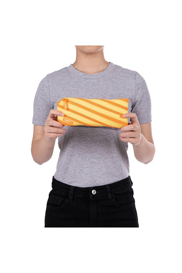 Zippered pencil case, Candy, Orange - 5