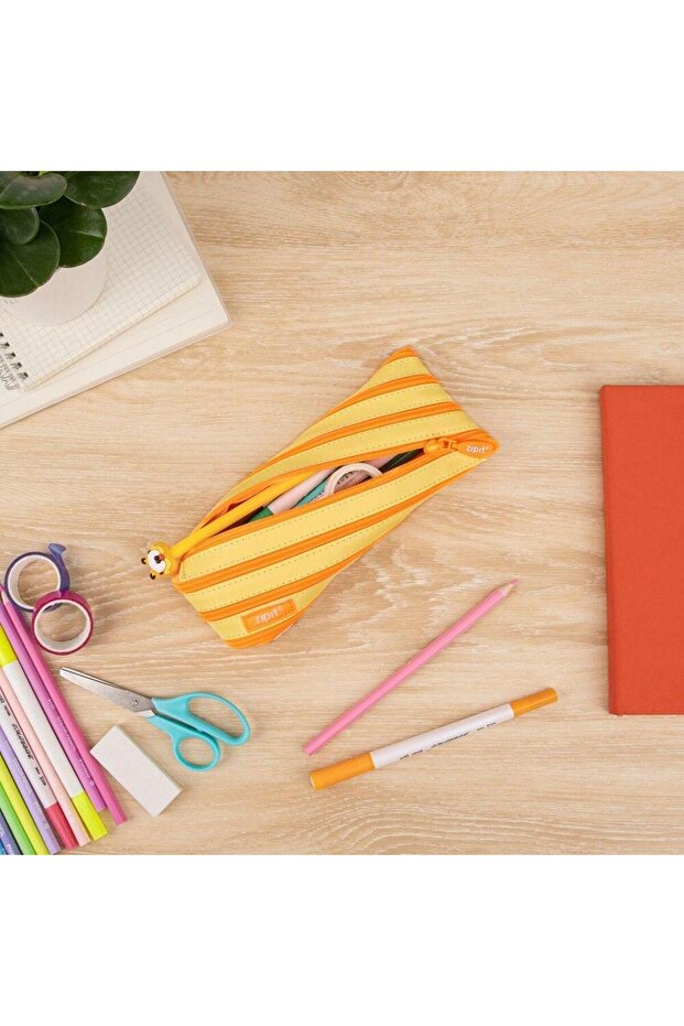 Zippered pencil case, Candy, Orange - 4