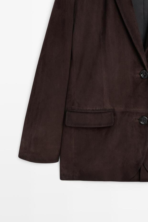 Süet deri blazer - 7