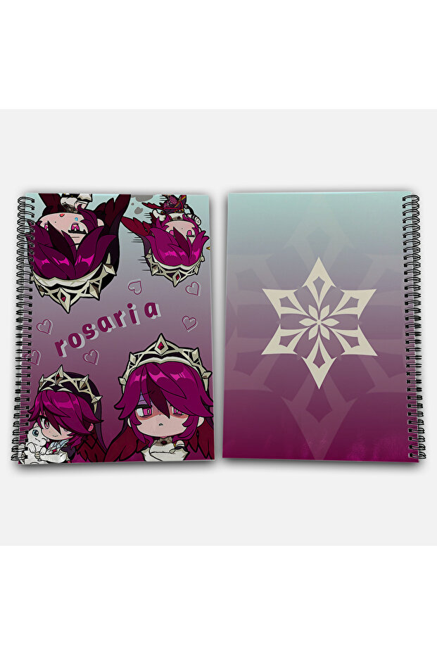 Genshin Impact Rosaria Unlined A4 School Notebook 72 Sheets Model 1 - 1