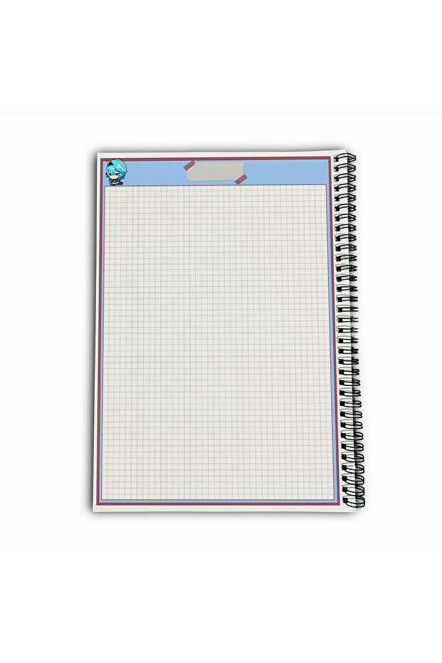 Genshin Impact Eula Checkered A4 School Notebook 72 Sheets Model 2 - 6