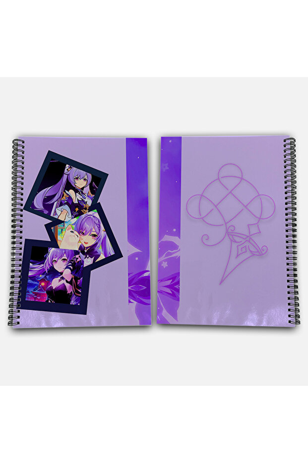 Genshin Impact Keqing Checkered A4 School Notebook 72 Sheets Model 2 - 1