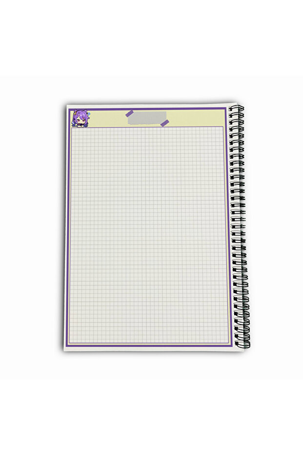 Genshin Impact Keqing Checkered A4 School Notebook 72 Sheets Model 3 - 6