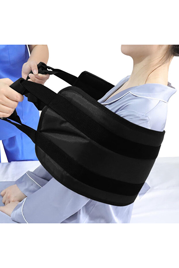 black Transfer Nursing Sling for Patient Elderly Safety Lifting Aids Home Bed Assist Handle Back Lif