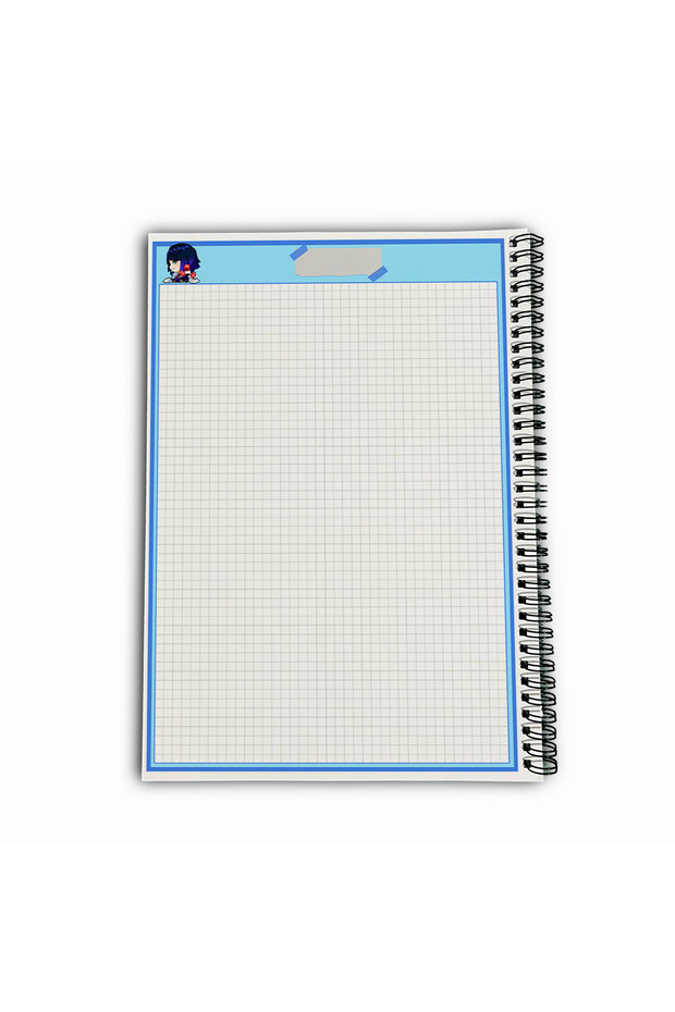 Genshin Impact Yelan Checkered A4 School Notebook 72 Sheets Model 2 - 6
