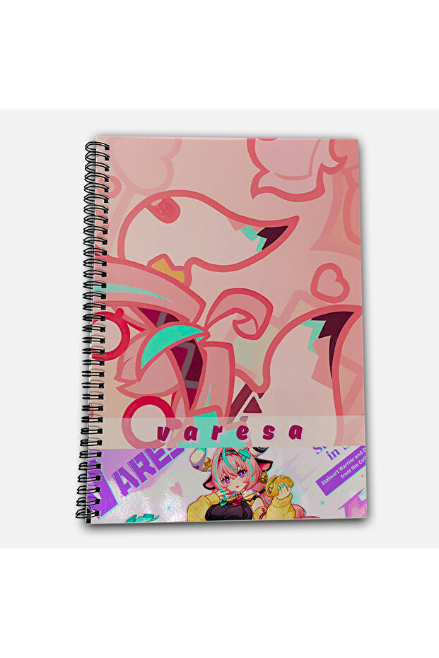Genshin Impact Varesa Checkered A4 School Notebook 72 Sheets Model 3 - 2