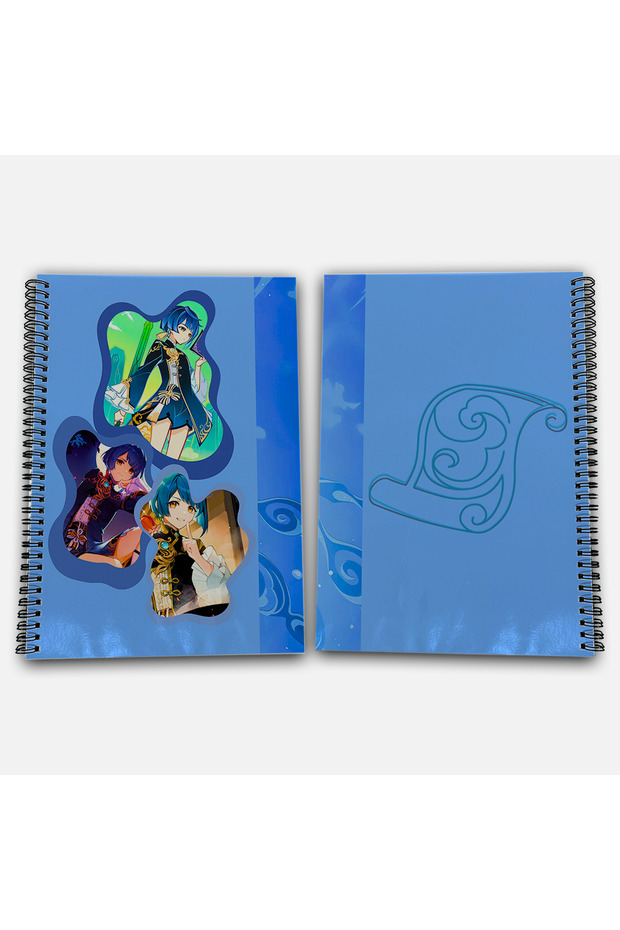 Genshin Impact Xingqiu Checkered A4 School Notebook 72 Sheets Model 2 - 1