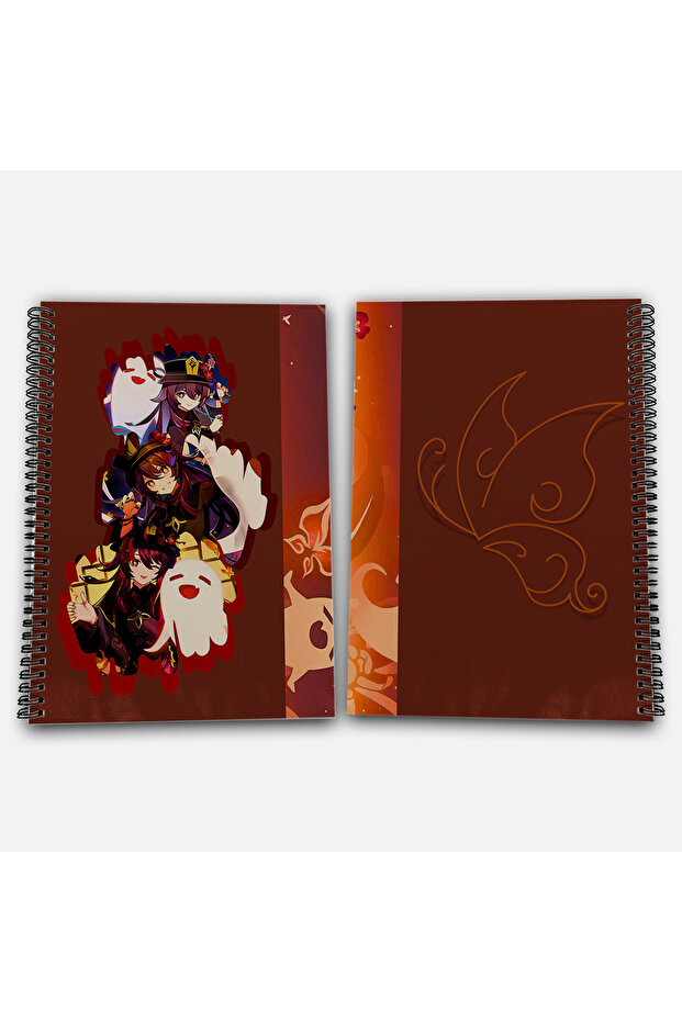 Genshin Impact Hu Tao Unlined A4 School Notebook 72 Sheets Model 2 - 1