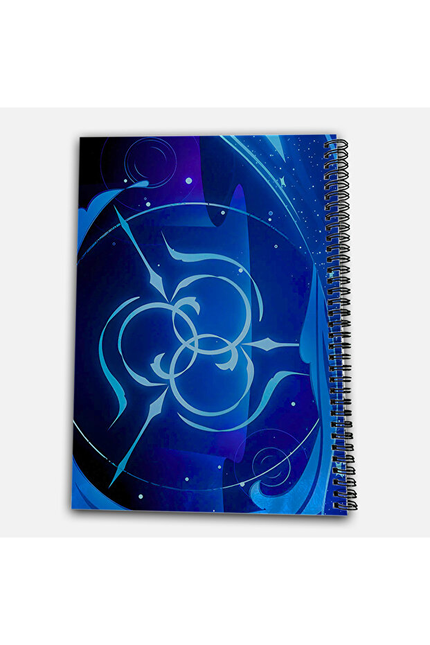 Genshin Impact Neuvillette Checkered A4 School Notebook 72 Sheets Model 3 - 3