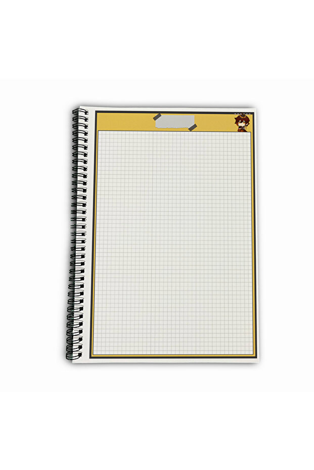 Genshin Impact Zhongli Checkered A4 School Notebook 72 Sheets Model 3 - 5