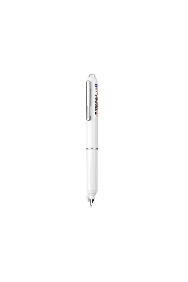W-784 Push-Pull Fillable Pen White Body - Blister - 1
