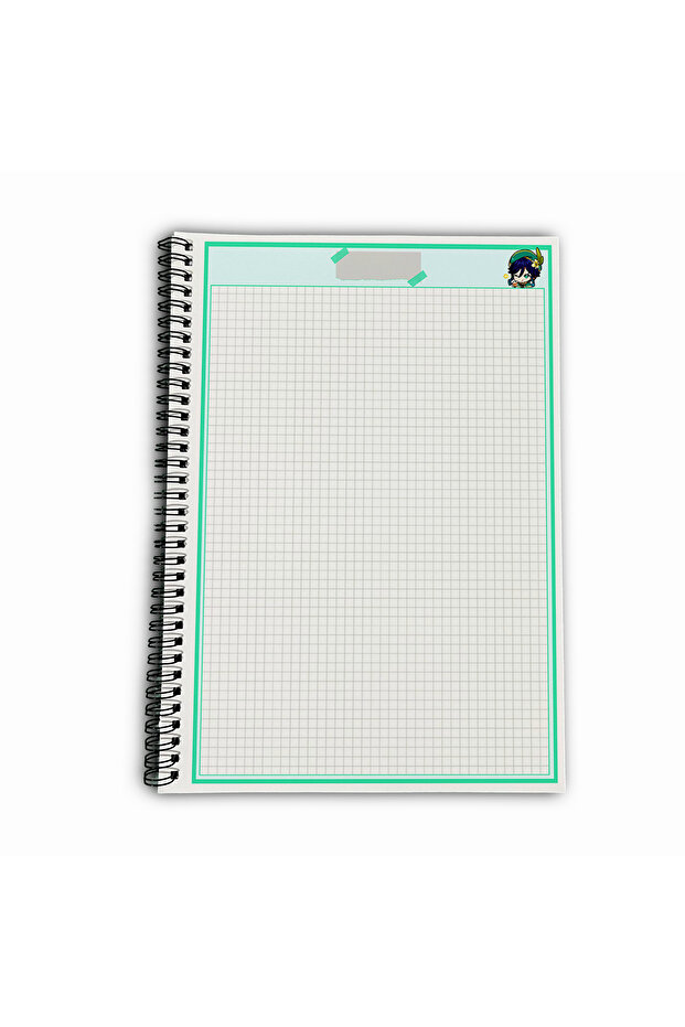 Genshin Impact Venti Checkered A4 School Notebook 72 Sheets Model 3 - 5