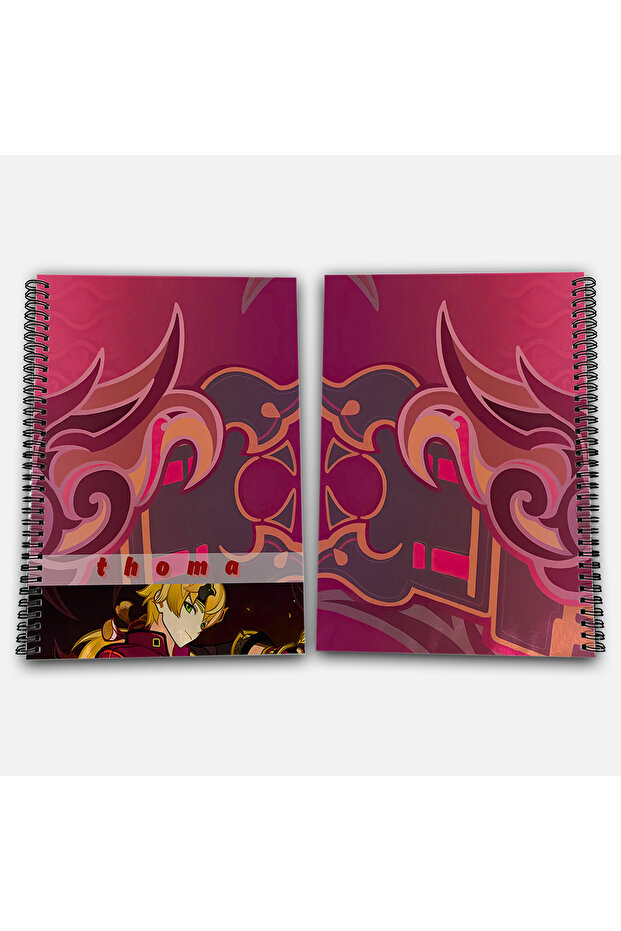 Genshin Impact Thoma Checkered A4 School Notebook 72 Sheets Model 3 - 1