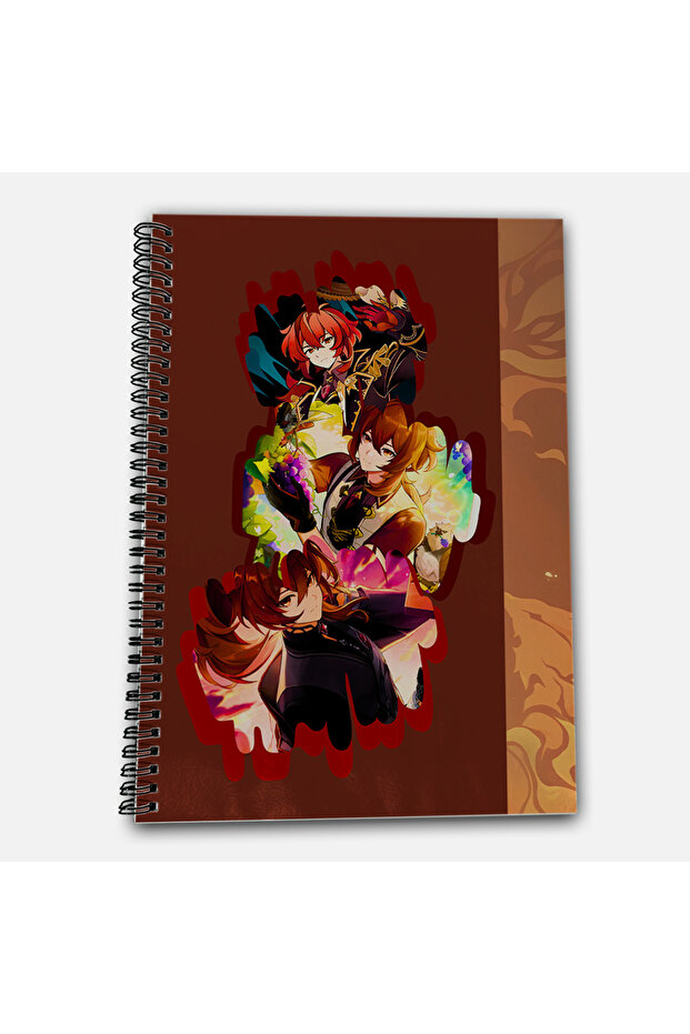 Genshin Impact Diluc Unlined A4 School Notebook 72 Sheets Model 2 - 2