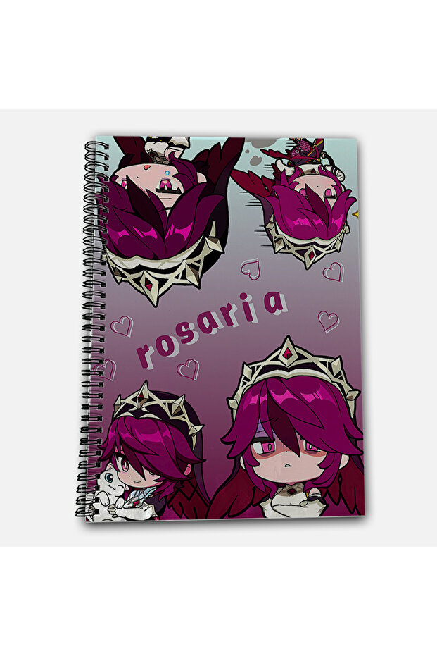 Genshin Impact Rosaria Unlined A4 School Notebook 72 Sheets Model 1 - 2