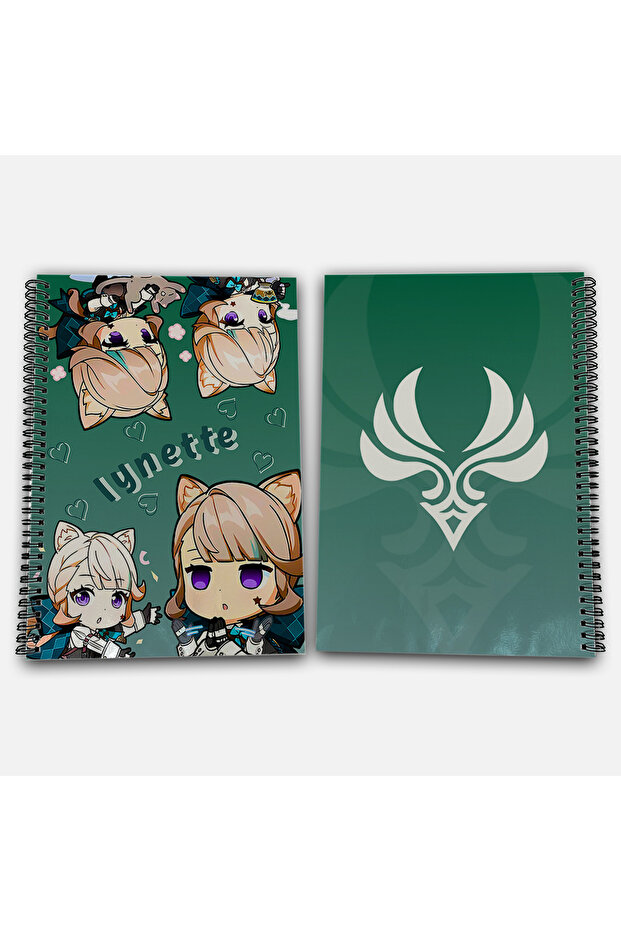 Genshin Impact Lynette Striped A4 School Notebook 72 Sheets Model 1 - 1