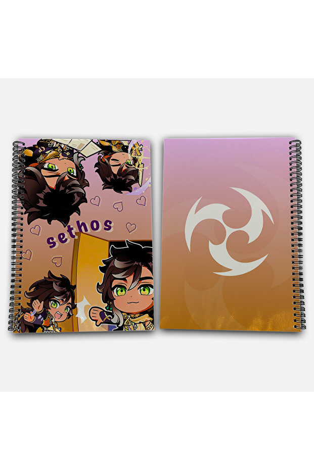 Genshin Impact Sethos Unlined A4 School Notebook 72 Sheets Model 1 - 1