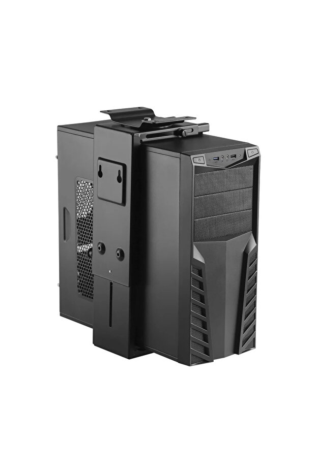 SH CP6 Adjustable Under-Desk/Wall CPU Mount 300–533mm, 10kg Black