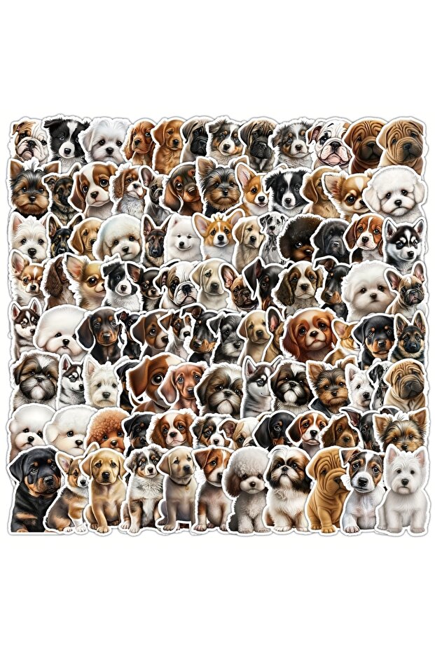 100PCS Cute Baby Dog Graffiti Stickers For Mobile Phones, Water Bottles, Computers, Decorative St...