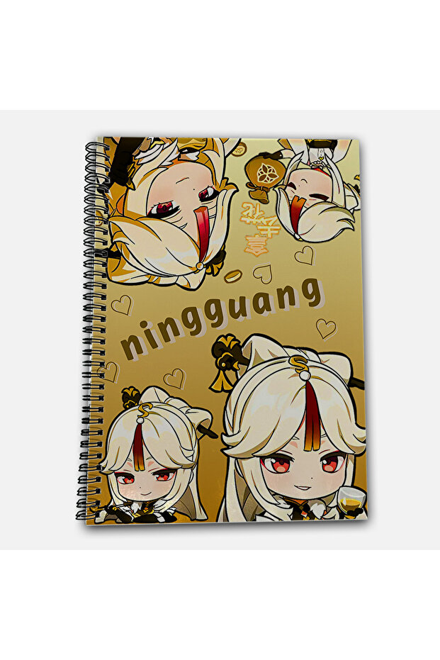 Genshin Impact Ningguang Unlined A4 School Notebook 72 Sheets Model 1 - 2