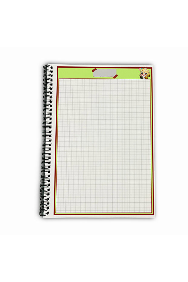 Genshin Impact Kaveh Checkered A4 School Notebook 72 Sheets Model 2 - 5