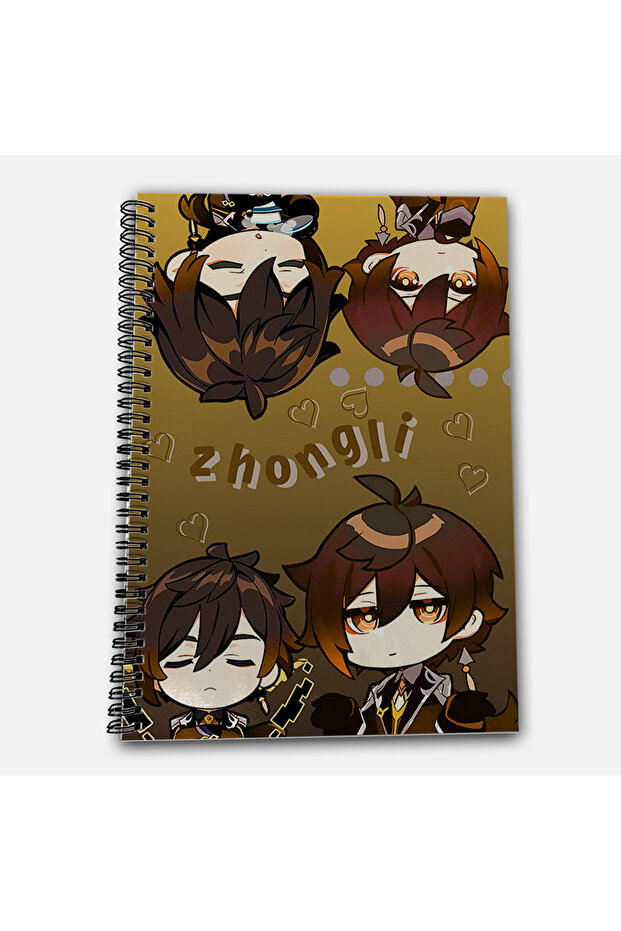 Genshin Impact Zhongli Checkered A4 School Notebook 72 Sheets Model 1 - 2