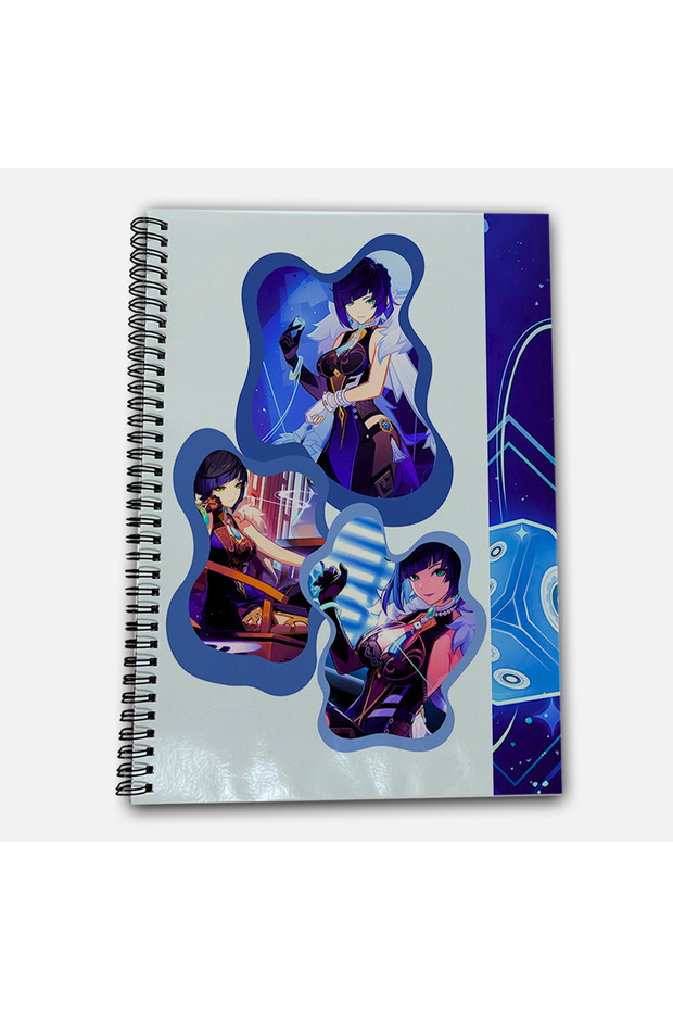 Genshin Impact Yelan Checkered A4 School Notebook 72 Sheets Model 2 - 2