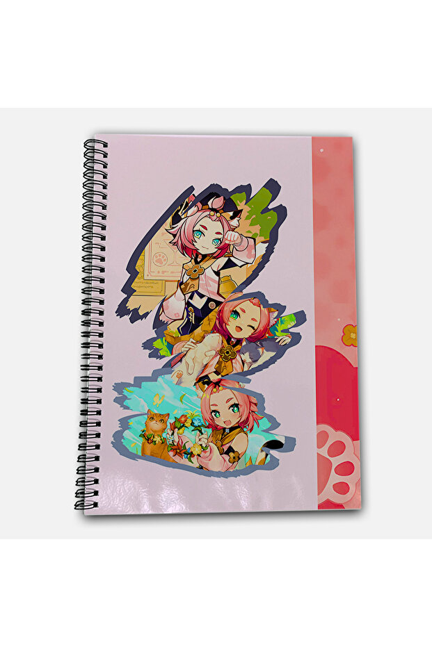 Genshin Impact Diona Unlined A4 School Notebook 72 Sheets Model 2 - 2