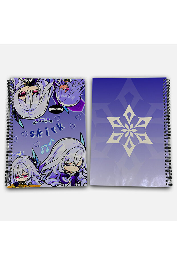 Genshin Impact Skirk Striped A4 School Notebook 72 Sheets Model 1 - 1