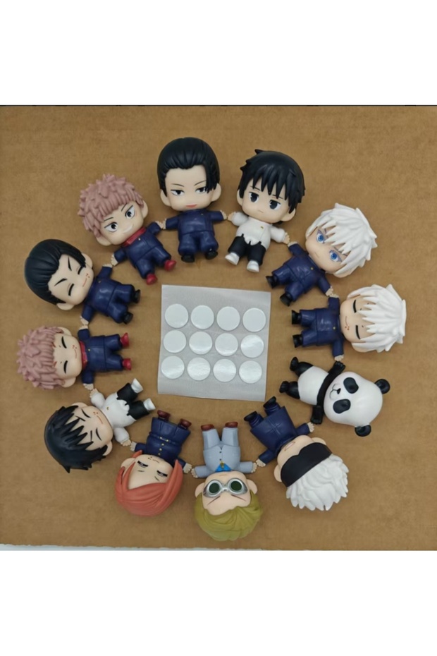 no box 01 12pcs/set Anime Jujutsu Kaisen Eat Full Version Volleyball Figure Model Toys